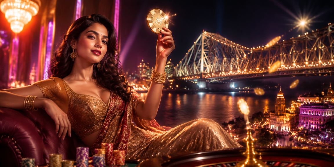 Player logging in near Howrah Bridge, Kolkata